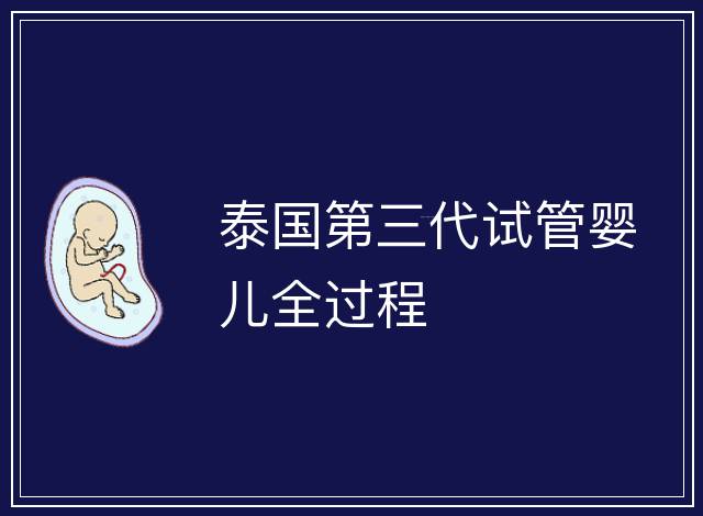 泰國第三代試管嬰兒全過程